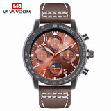 Men's Pilots Sports Waterproof Watch Men Meter Wind Speed Fashion Watch Leather Strap Wrist Watch For Man relogio masculino 2019