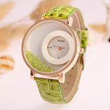 New Top Luxury Brand Leather Quartz Watch Women Ladies Fashion Bracelet Rhinestone Wristwatches Clock female relogio feminino