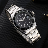 Relojes GONEWA Men Fashion Military Stainless Steel Date Sport Quartz Clock Analog Wrist Watch Luxury Business Relogio Masculino