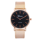 Fashion Casual watches Womens Men Classic Quartz Stainless Steel Wrist Watch Bracelet Watches Black White Dial Case 2019