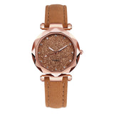 Casual Women Romantic Starry Sky Wrist Watch Reloj Mujer Leather Rhinestone Designer Ladies Clock Simple Dress Gfit Montre Femme