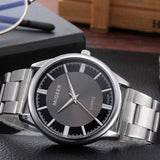 relogio masculino Fashion Mens Watch Men Crystal Stainless Steel Analog Quartz Wrist Watch Bracelet Clock relogio feminino