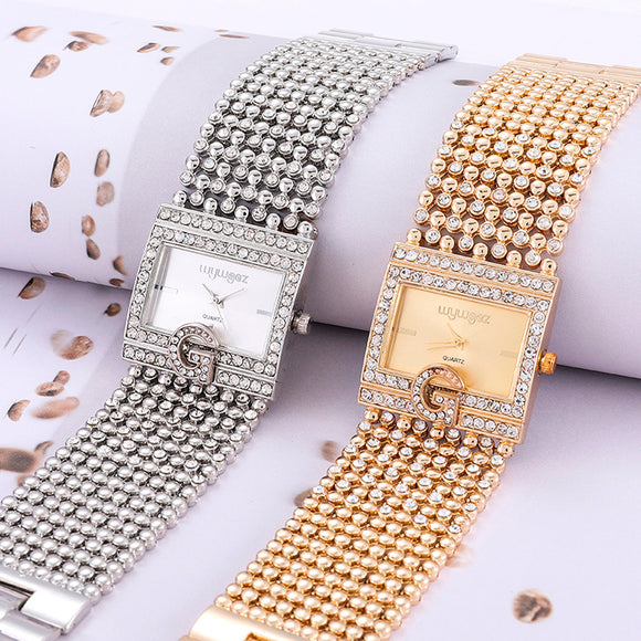 2019  Watches  Brand Luxury Casual Women Round Full Diamond Bracelet Watch Analog Quartz Movement Wrist Watch dropshipping