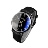 Wrist Watch Men Watches 2018 Luxury  Quartz-watch Male Business Clock Wristwatch Blue Glass Hours Minutes Leather Dropship F528