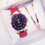 Women Fashion Watches Cheap Starry Sky Ladies Bracelet Watch Casual Leather Quartz Wristwatches Clock Relogio Feminino D7