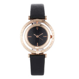 Luxury Women Watch Rose Gold Mesh Magnetic Buckle Personality Creative Wrist Watch Rotating Dial Ladies Business Casual Clock