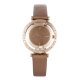 Luxury Women Watch Rose Gold Mesh Magnetic Buckle Personality Creative Wrist Watch Rotating Dial Ladies Business Casual Clock