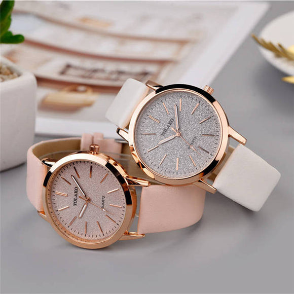 Dress Womens Watch Leather Bracelet Loose powder Fashion Multicolor Casual Business Ladies Quartz WristWatch Relogio Feminino