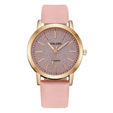 Dress Womens Watch Leather Bracelet Loose powder Fashion Multicolor Casual Business Ladies Quartz WristWatch Relogio Feminino