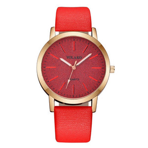 Dress Womens Watch Leather Bracelet Loose powder Fashion Multicolor Casual Business Ladies Quartz WristWatch Relogio Feminino