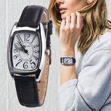 High End Fashion Quartz WristWatch Luxury Brand Leather Strap Women Watches Square Case Dial Ladies Digital Watch Kol Saati Fi