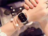 Hot Fashion Women Watch Luxury Leather Skeleton Strap Watch Women Dress Watch Casual Quartz Watch Reloj Mujer Wristwatch Girl