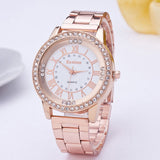 2019 Women Dress Watches Geneva Stainless Steel Watch Women Unisex Rhinestone Luxury Casual Men Quartz Wristwatch Relojes Mujer