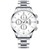 2019 Men Luxury Business Quartz Watches Stainless Steel Mens Military Waterproof Wristwatch Man Calendar Clock Shaarms Watch Hot