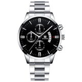 2019 Men Luxury Business Quartz Watches Stainless Steel Mens Military Waterproof Wristwatch Man Calendar Clock Shaarms Watch Hot