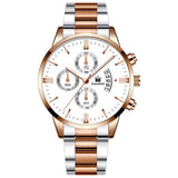 2019 Men Luxury Business Quartz Watches Stainless Steel Mens Military Waterproof Wristwatch Man Calendar Clock Shaarms Watch Hot