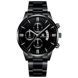 2019 Men Luxury Business Quartz Watches Stainless Steel Mens Military Waterproof Wristwatch Man Calendar Clock Shaarms Watch Hot