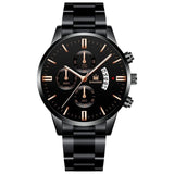 2019 Men Luxury Business Quartz Watches Stainless Steel Mens Military Waterproof Wristwatch Man Calendar Clock Shaarms Watch Hot