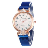 WJ-8567 luxe Simple Watch Women Classic Magnetic Buckle Watches Clock Rhinestone Bracelet Wrist Watches Quartz relogio feminino