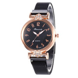 WJ-8567 luxe Simple Watch Women Classic Magnetic Buckle Watches Clock Rhinestone Bracelet Wrist Watches Quartz relogio feminino