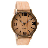 Fashion Watches 2018 Women Men Quartz Wristwatches Casual Wooden Color Leather Strap Watch Reloj Mujer Women Watch Montre Homme