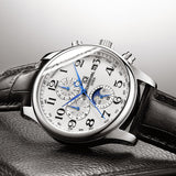 CARNIVAL Blue Hand Multifunction Automatic Mechanical Men Watch TopBrand Luxury Business watch StainlessSteel Case Sport relogio