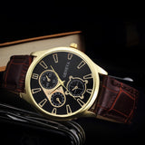 Retro Design Leather Band Analog Alloy Quartz Wrist Watch Men's watch Wrist Party decoration Business Watch gif for male man boy