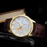 Retro Design Leather Band Analog Alloy Quartz Wrist Watch Men's watch Wrist Party decoration Business Watch gif for male man boy