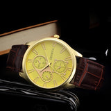 Retro Design Leather Band Analog Alloy Quartz Wrist Watch Men's watch Wrist Party decoration Business Watch gif for male man boy