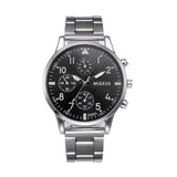 Watch Men Fashion 2019 Crystal Stainless Steel Analog Quartz Wrist Watch Bracelet Relogios Masculino erkek kol saati zegarek S7