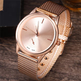 Relogio Feminino Women Luxury Watch Rose Gold Metal Mesh Band Stainless Steel Analog Quartz Wristwatch Minimalist Female Watches