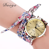 Fashion Women's Flower Star Bow Wristwatch Scarf Band Party Casual Watch relogio feminino Montre Femme Women Gift 328