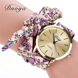 Fashion Women's Flower Star Bow Wristwatch Scarf Band Party Casual Watch relogio feminino Montre Femme Women Gift 328